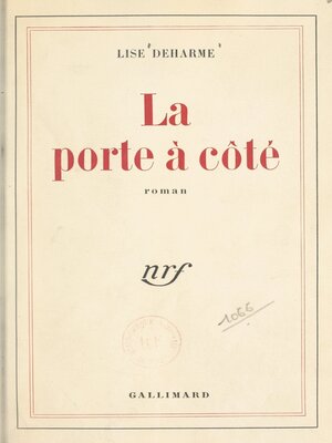 cover image of La porte à côté